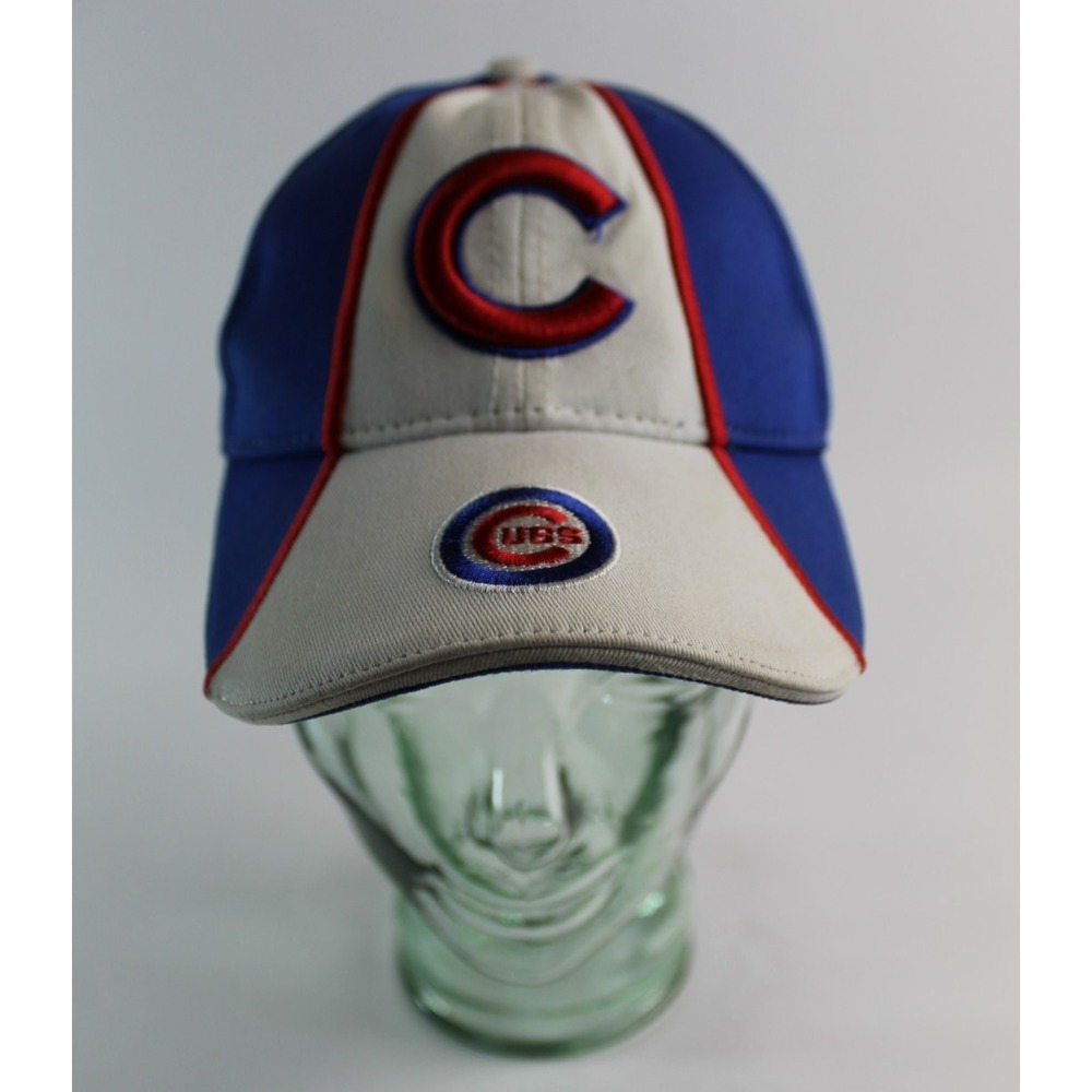 Chicago Cubs New Era Youth Adjustable Hat Strapback Blue White Embroidered